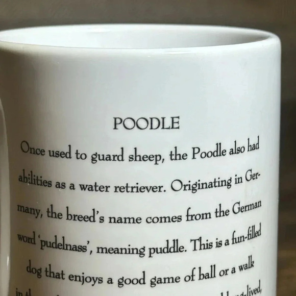 1994 POODLE Pet Dog Dining Coffee/Tea Mug/Cup VTG Barbara Angello Collectible - Picture 7 of 10